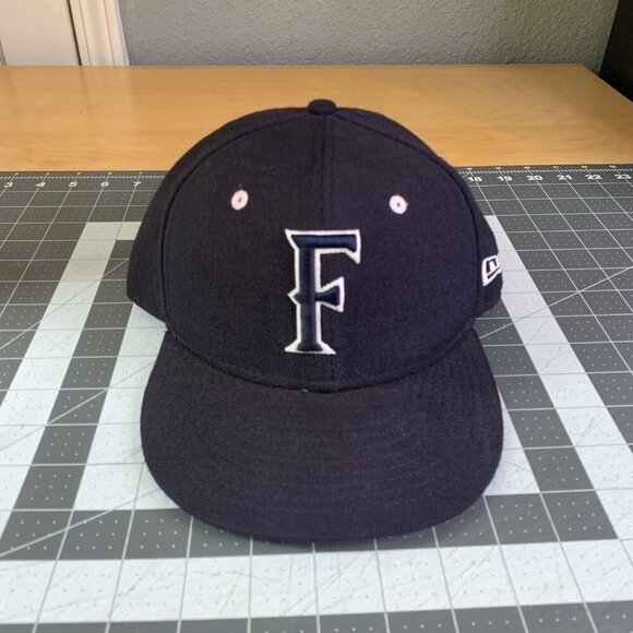 New Era Hat Mens 7 1/4 Cal State Fullerton Titans Cap Blue Fitted Wool College - Picture 1 of 10